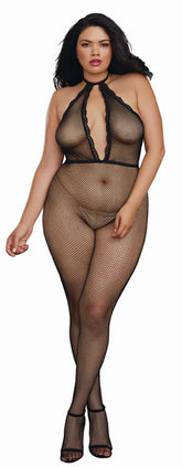 Dream Girl Lingerie Sexy Womens Fishnet Bodystocking Black - Queen - Body Stockings